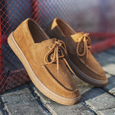 Zapatos casuales versátiles de primavera para hombre, de color sólido, hechos a mano y con costura.